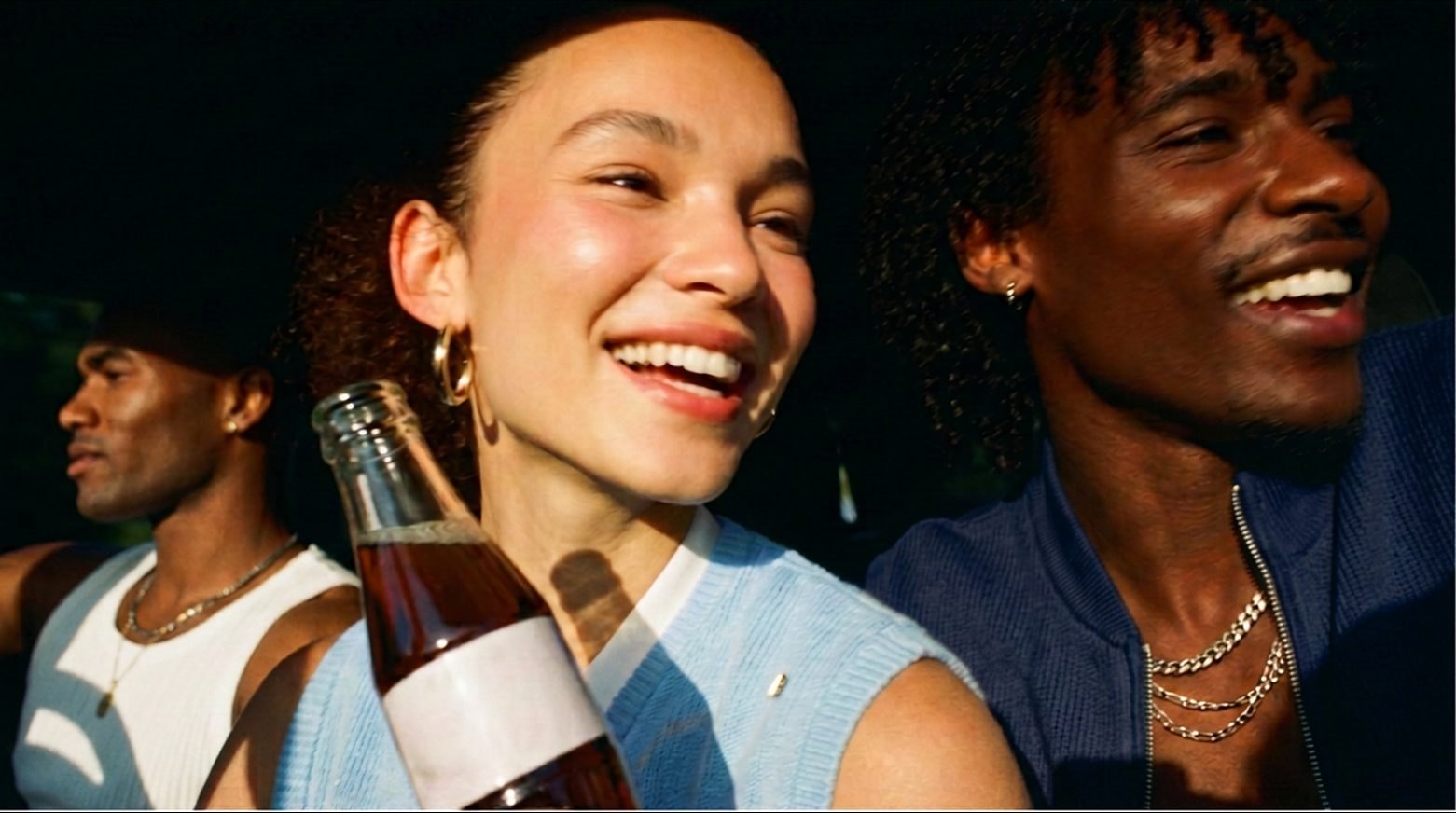 Friends together at golden hour